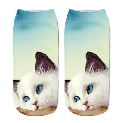 Chaussettes Créatives À Imprimé Chat