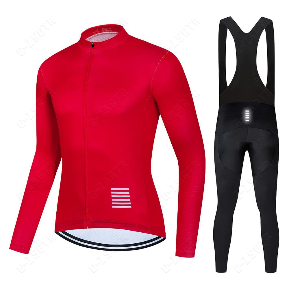 Professionele wielerset met lange mouwen