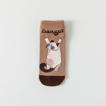 Sokken met creatieve kattenprint