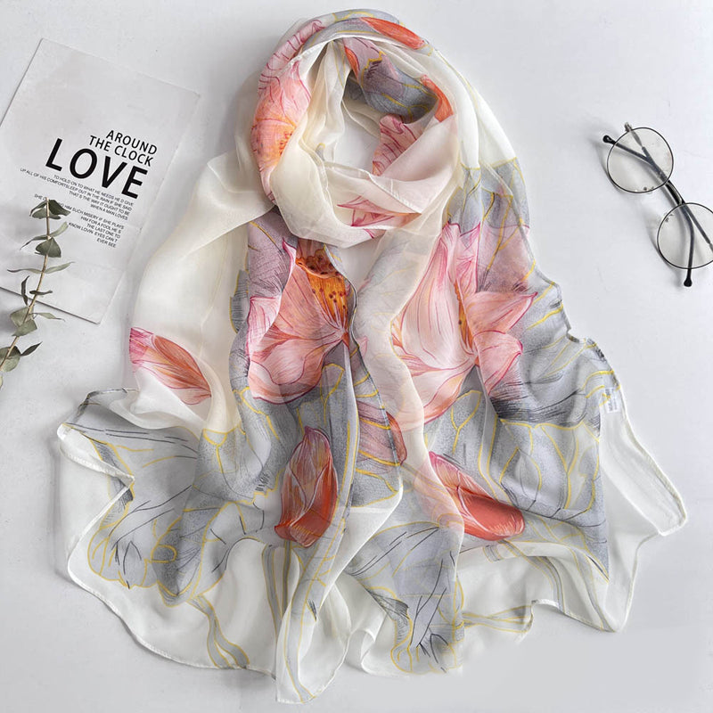 Casual Sjaal Met Bloemenprint