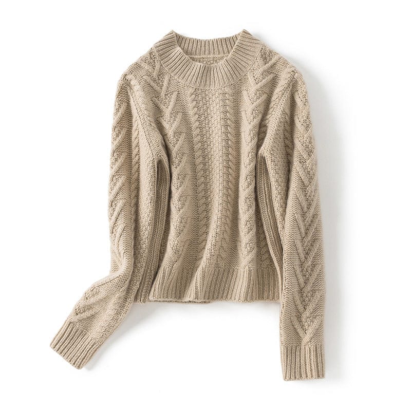 Vivienne comfortabele kabeltrui met ronde hals