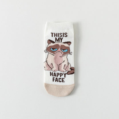 Sokken met creatieve kattenprint