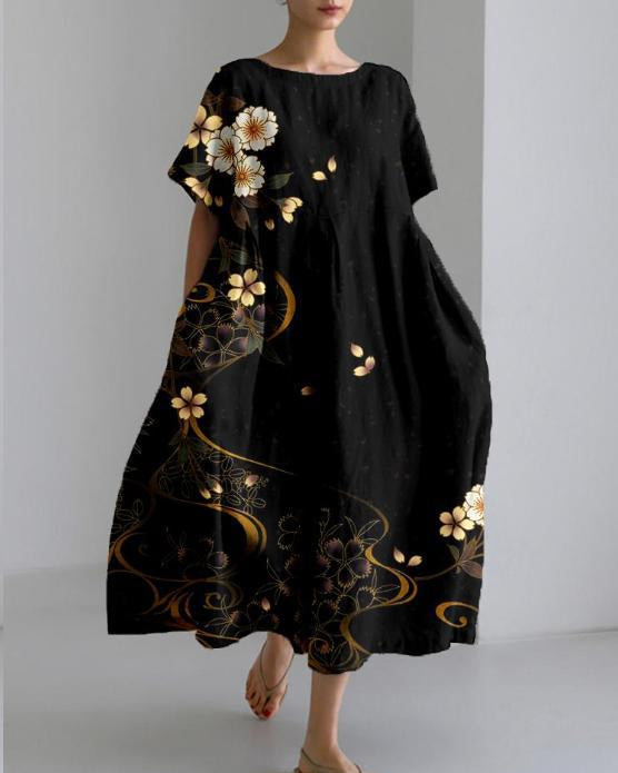 Lynette - De bloemen maxi-jurk