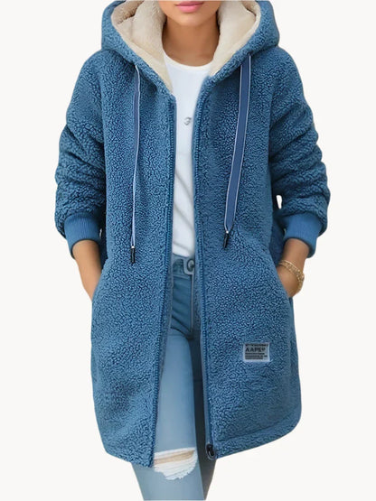 Malou - Elegante fleece gevoerde jas