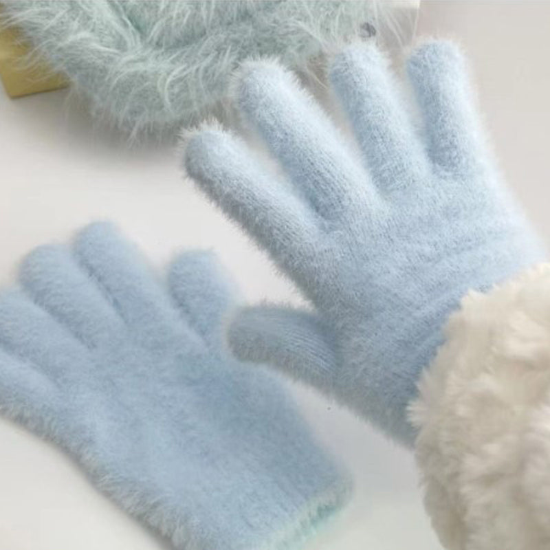 Warme effen handschoenen