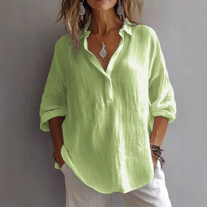 Fotoula - Elegante Bluse Mit V-Ausschnitt