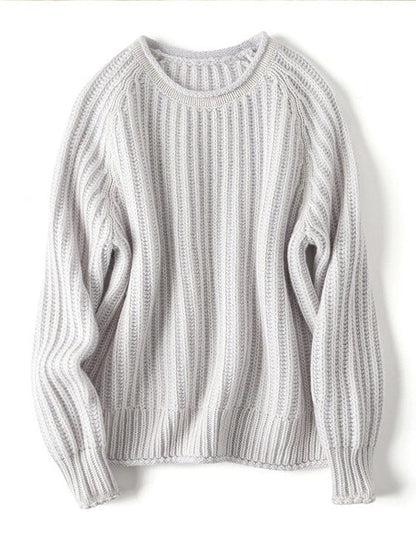 Serena Comfortabele Pullover met Los Ribbelpatroon