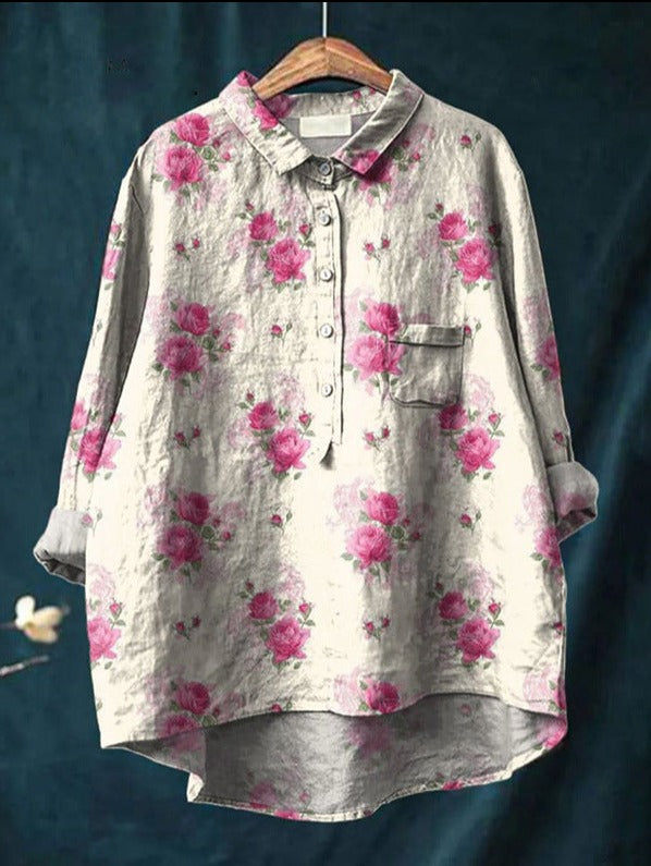 LALUNA® | KLASSISCHE BLUSE MIT BLUMENMUSTER