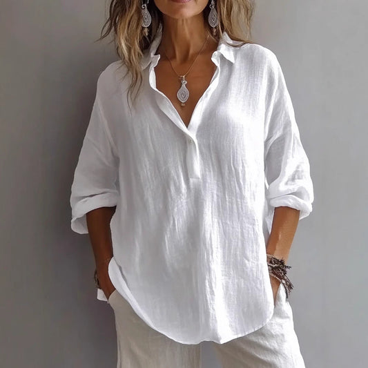 Fotoula - Elegante blouse met V-hals