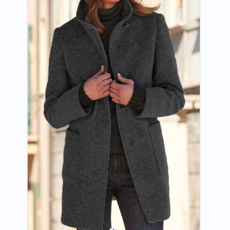 Isabella™ | Eleganter langer Mantel mit Knöpfen