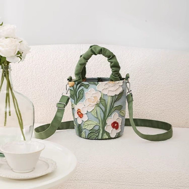 Sac met vintage bloemenprint