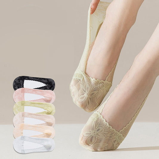 Chaussettes Respirantes En Dentelle