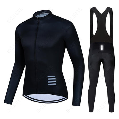 Professionele wielerset met lange mouwen