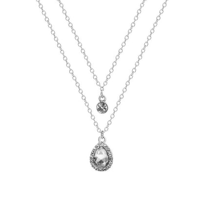 Collier Pendentif Goutte D'Eau Vintage