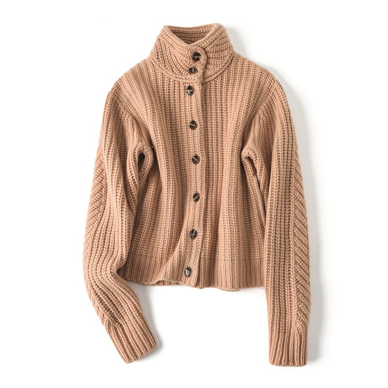 Vivienne comfortabel gebreid vest met knopen
