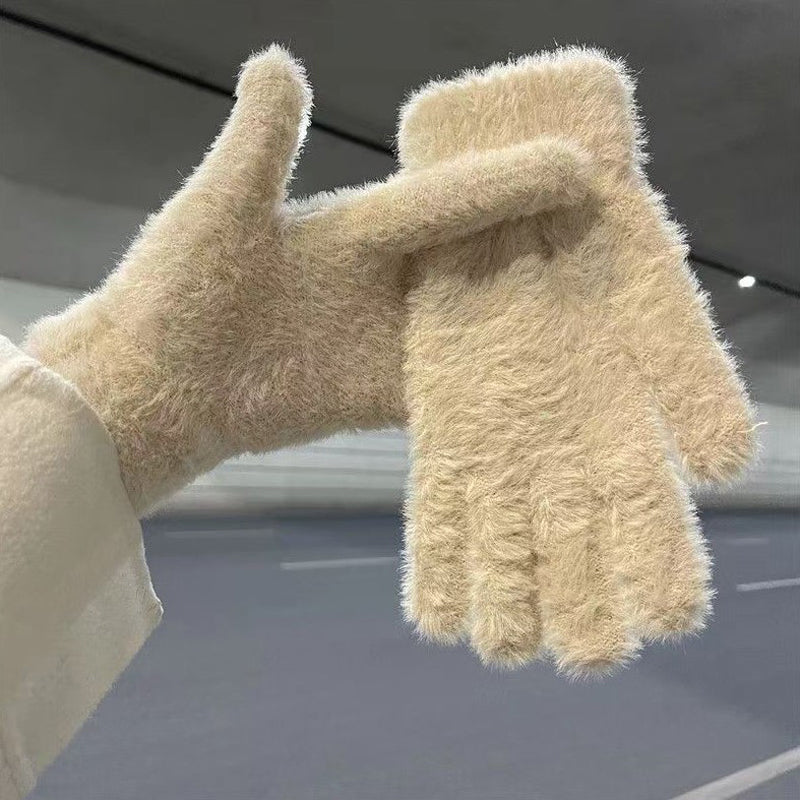 Warme effen handschoenen