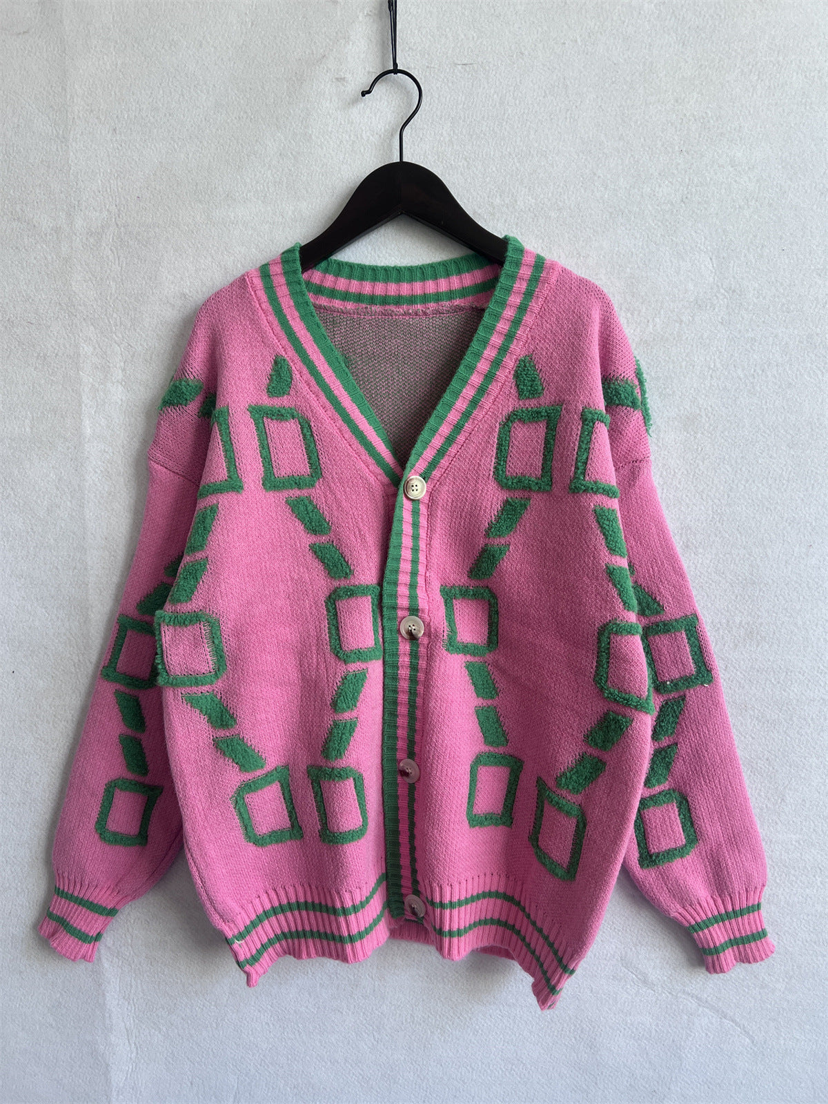 V-hals vest in casual kleurcontrast