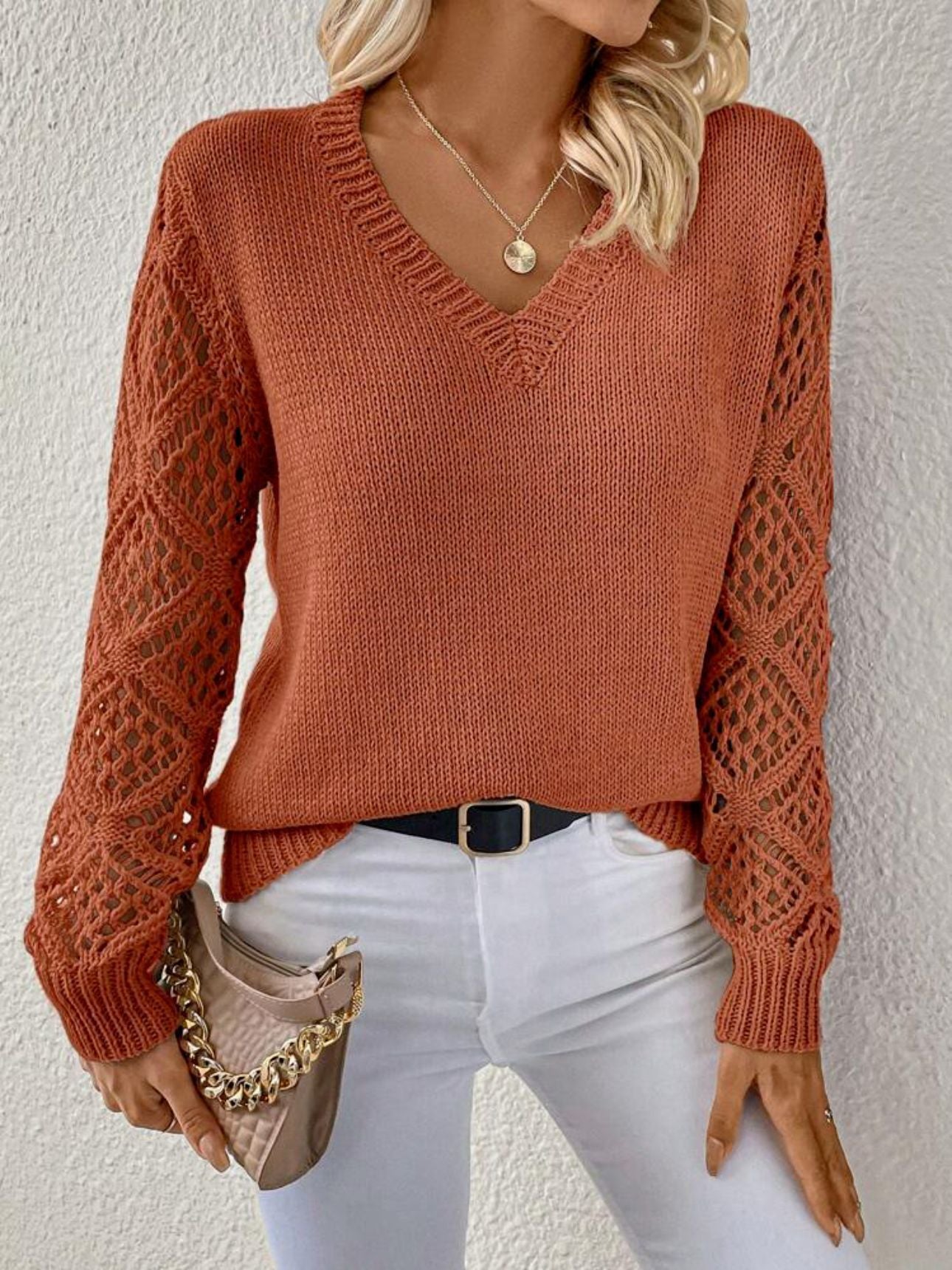 Fleur | Weicher V-Ausschnitt Pullover