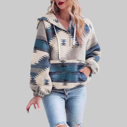 Sidse | Comfortabele oversized hoodie met ritssluiting en lange mouwen