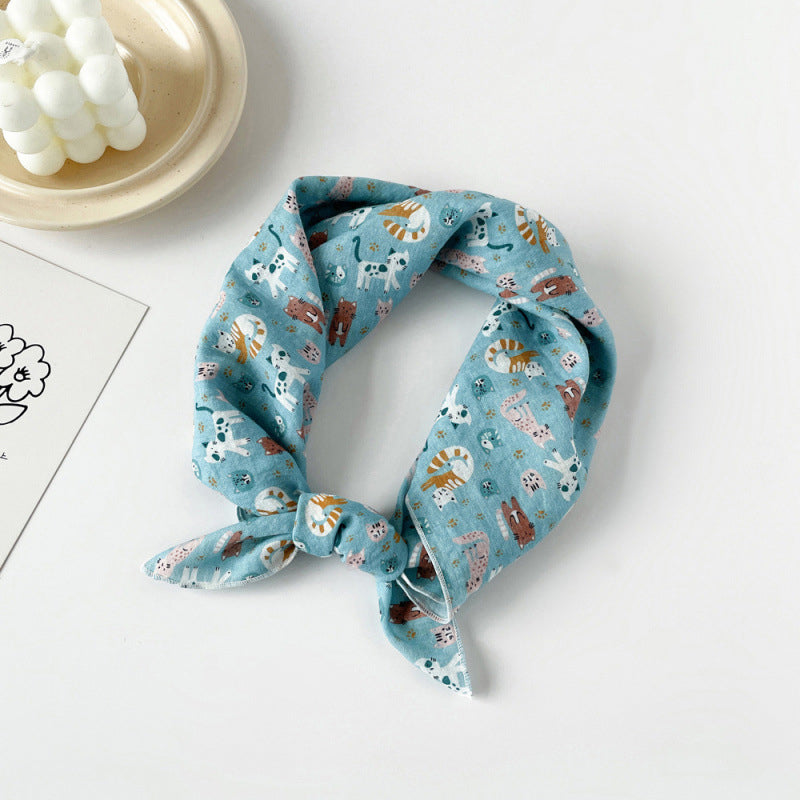 Casual sjaal met kattenprint
