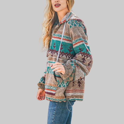 Lily - Bequemer Oversized Reißverschluss Langarm-Hoodie Sweatshirt