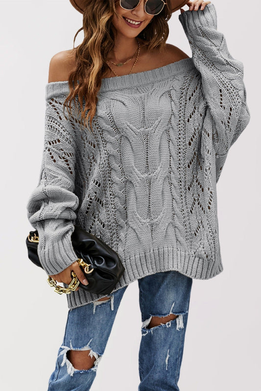 LENNY™ – Schicker Langarmpullover mit Off-Shoulder-Design