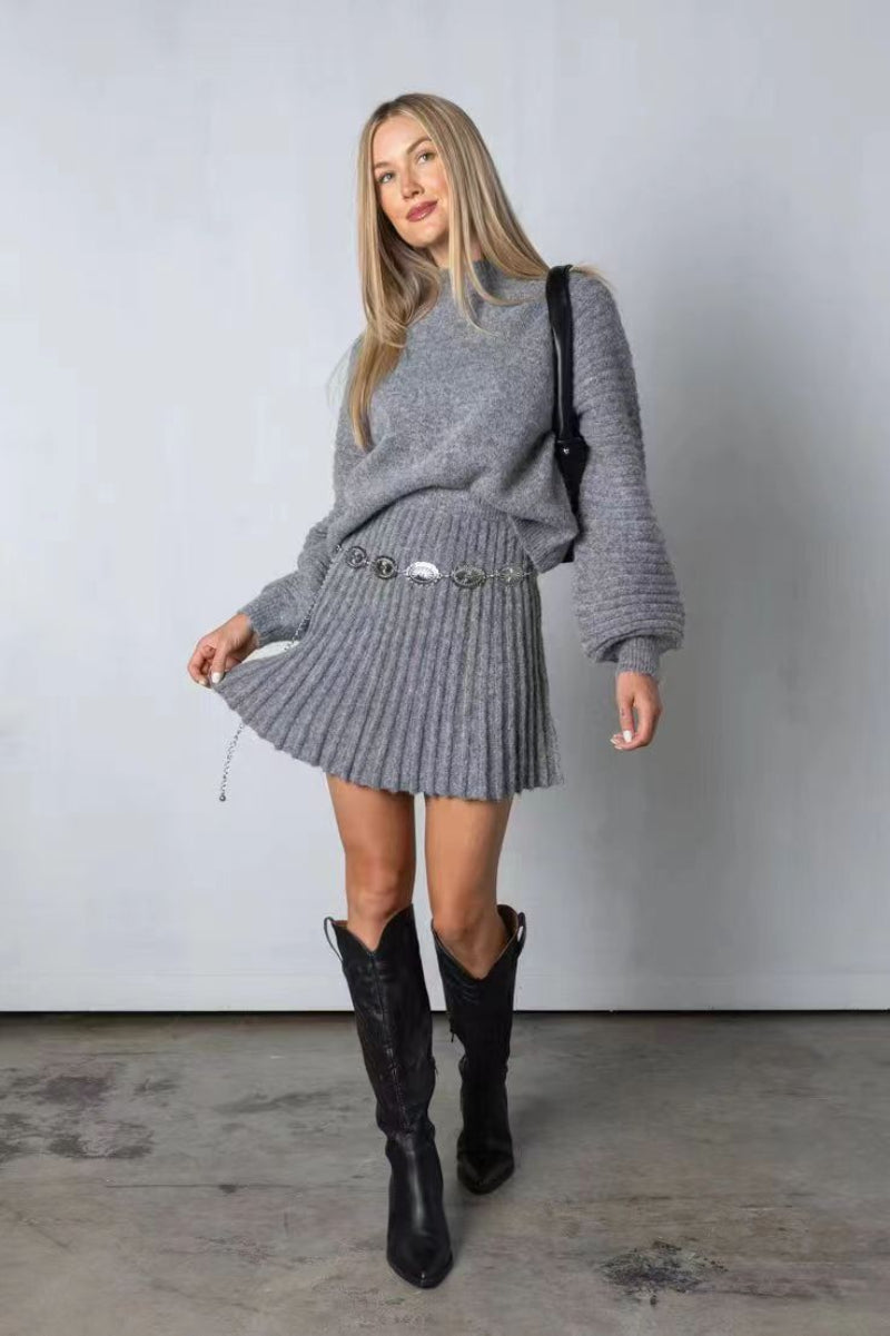 PEBBLES™ - Stijlvolle set van trui met lange mouwen en minirok