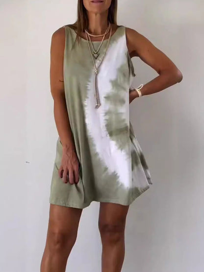 Josie - Mini Jurk Met Gradient Tie Dye Print