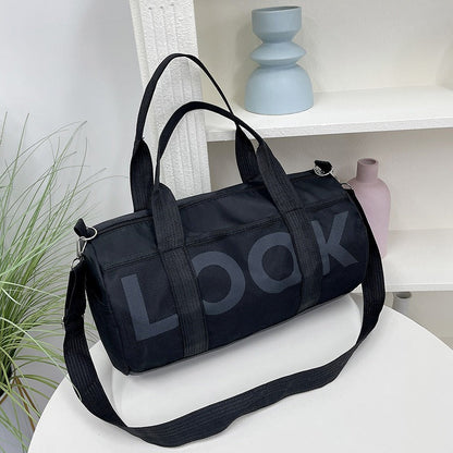 Sac de sport pour femmes avec compartiment séparé et design cylindrique - Lía
