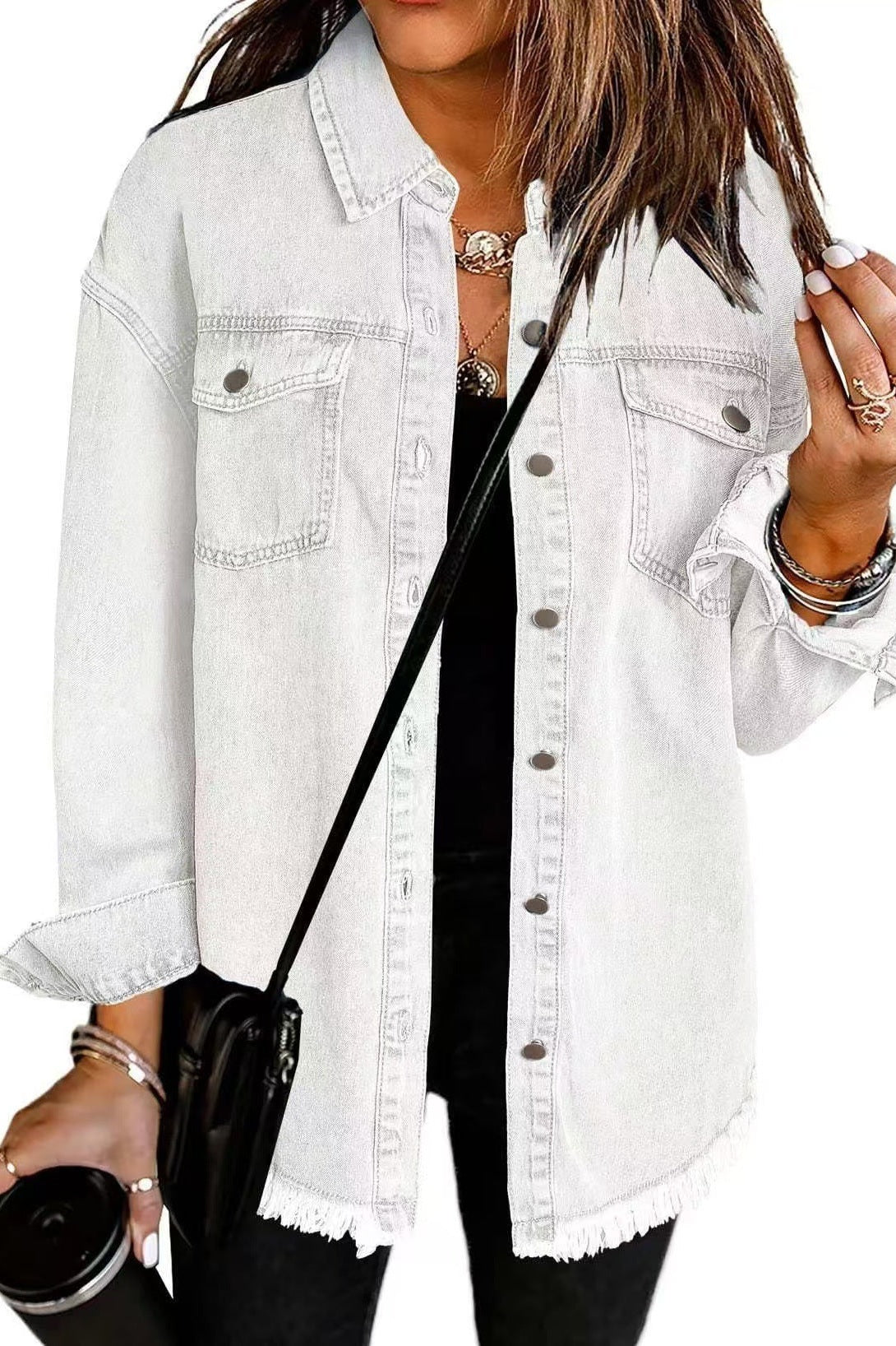 Weiß – Klassische Alltags-Denimjacke