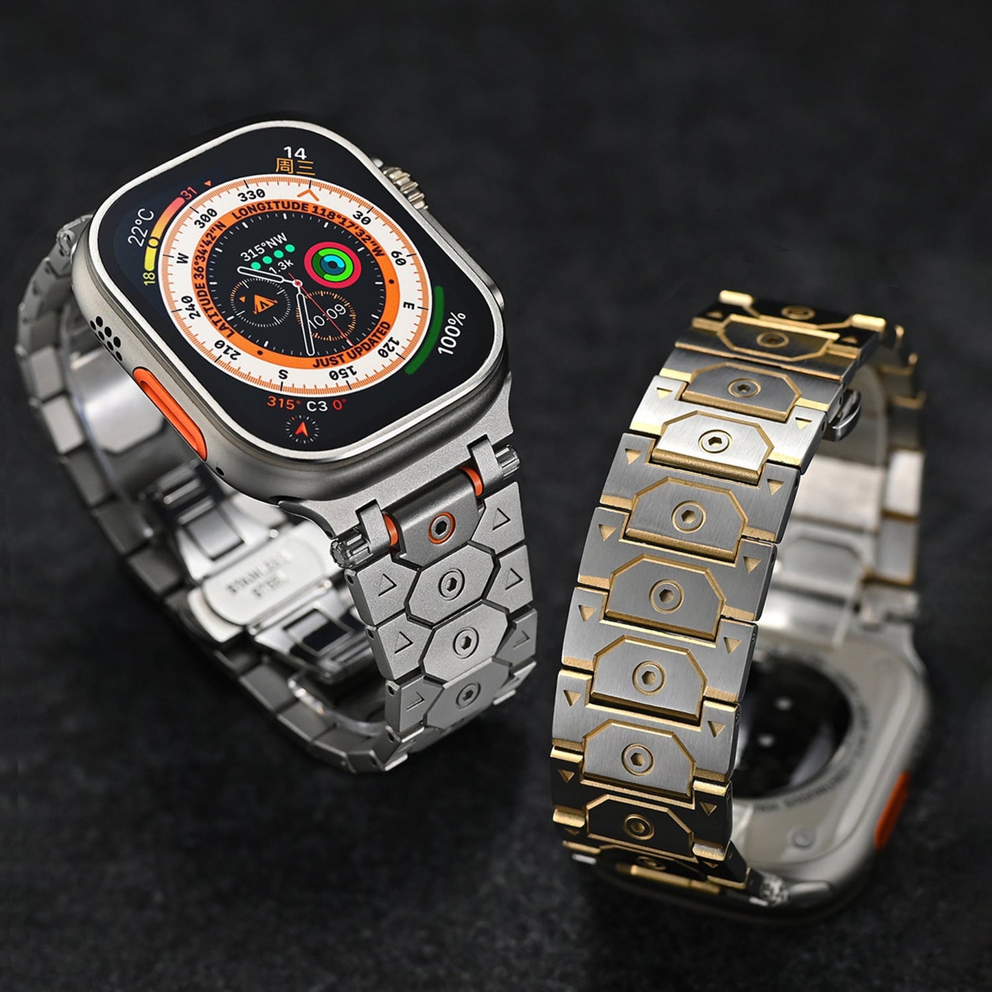 Imperiale roestvrijstalen Apple Watch-band