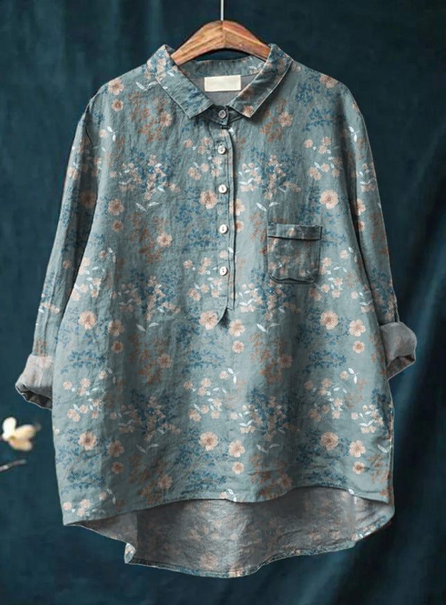 LALUNA® | KLASSISCHE BLUSE MIT BLUMENMUSTER