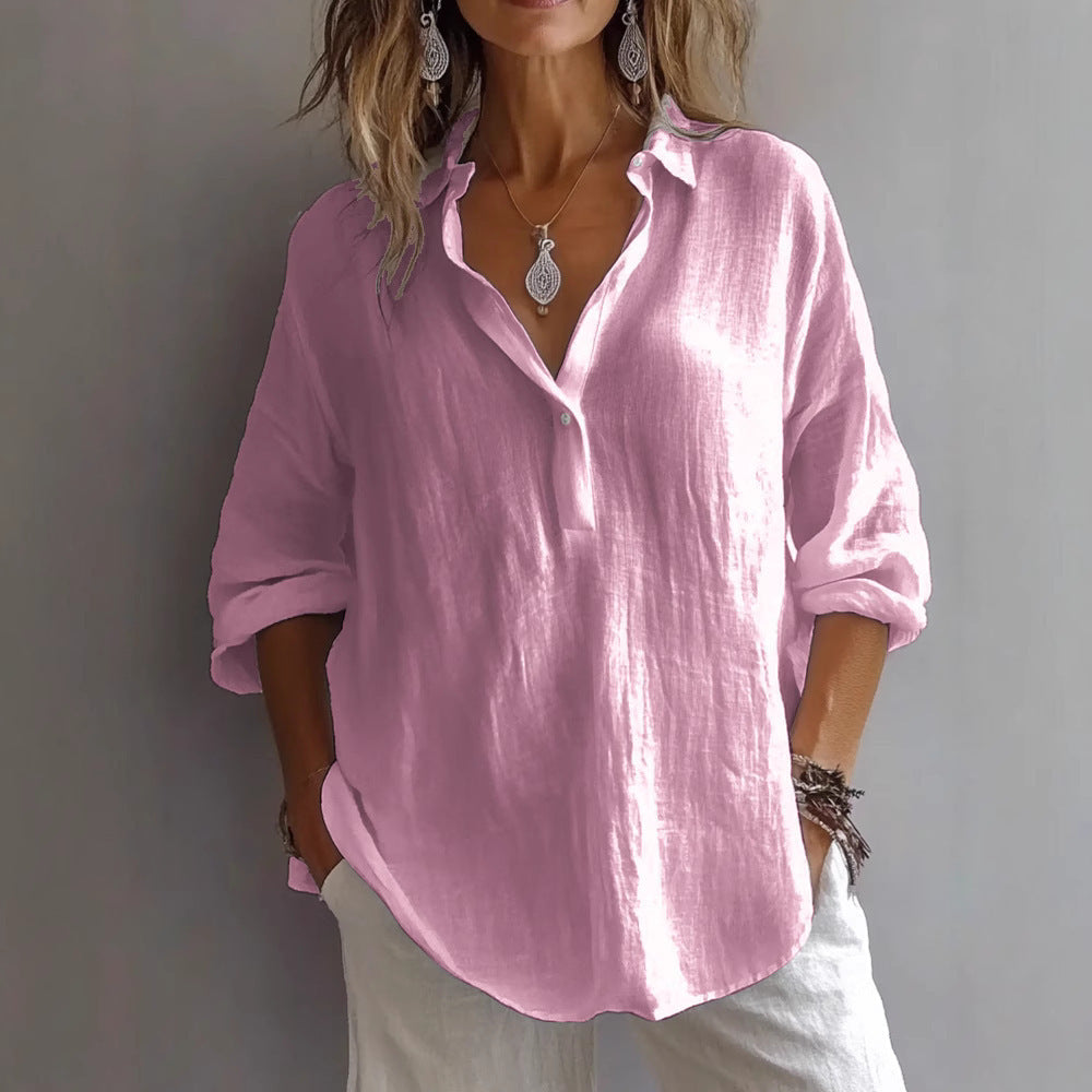 Fotoula - Elegante Bluse Mit V-Ausschnitt