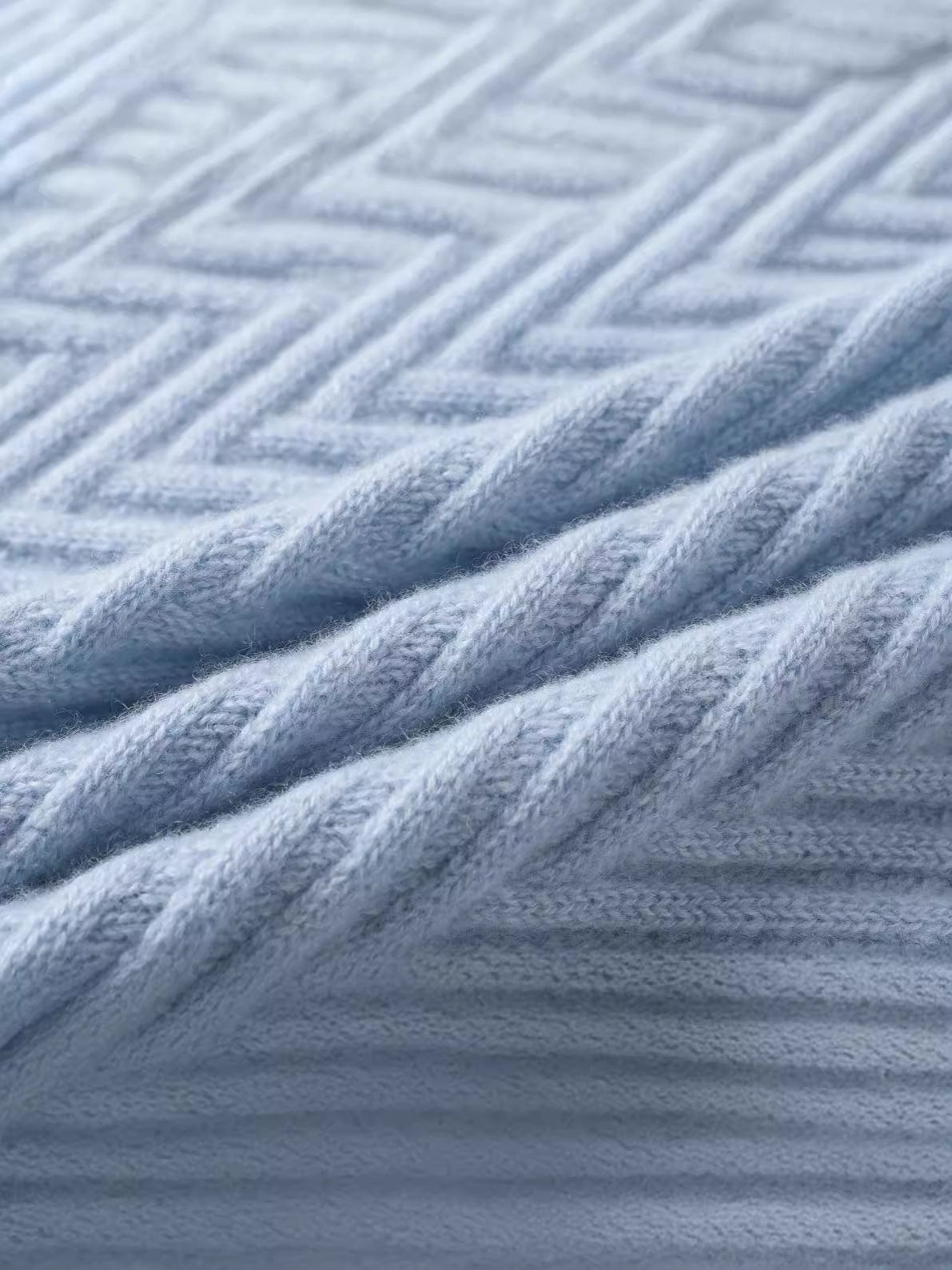 Elara Comfort sweater met V-hals en chevronpatroon