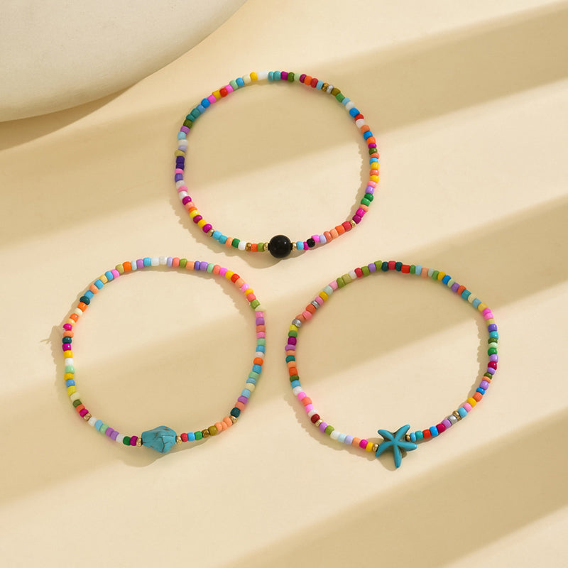 Boheemse armband met gekleurde kralen