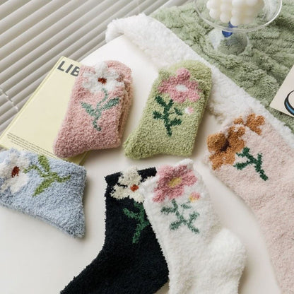 Warme Bloemen Sokken