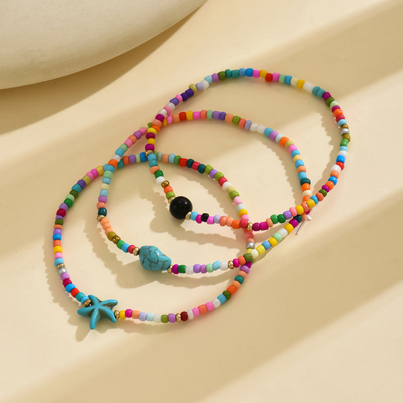 Boheemse armband met gekleurde kralen
