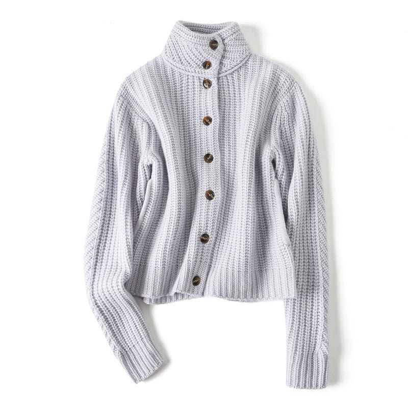 Vivienne comfortabel gebreid vest met knopen