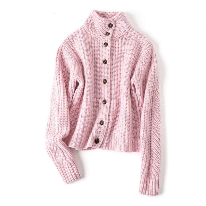 Vivienne comfortabel gebreid vest met knopen