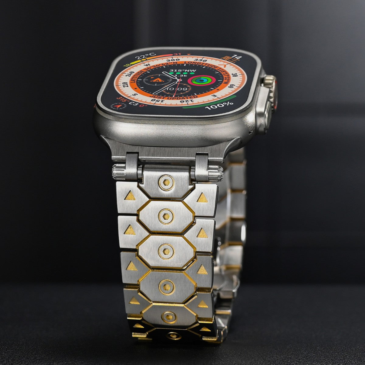 Imperiale roestvrijstalen Apple Watch-band