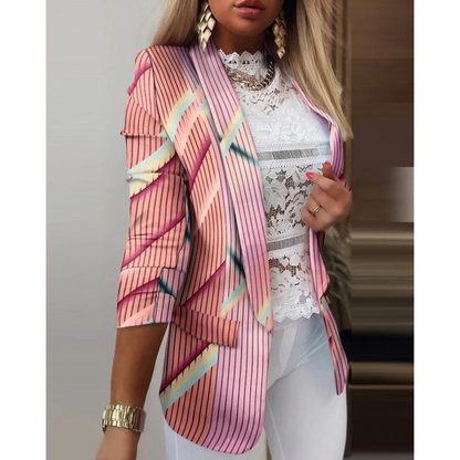 ELIANA | Elegante blazer met geprinte sjaalkraag