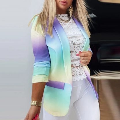 ELIANA | Elegante blazer met geprinte sjaalkraag