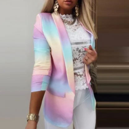 ELIANA | Elegante blazer met geprinte sjaalkraag