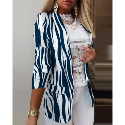ELIANA | Elegante blazer met geprinte sjaalkraag