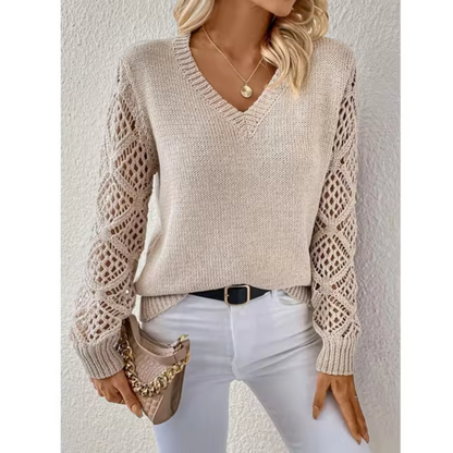 Opale™ | Lässiger Strickpullover mit V-Ausschnitt