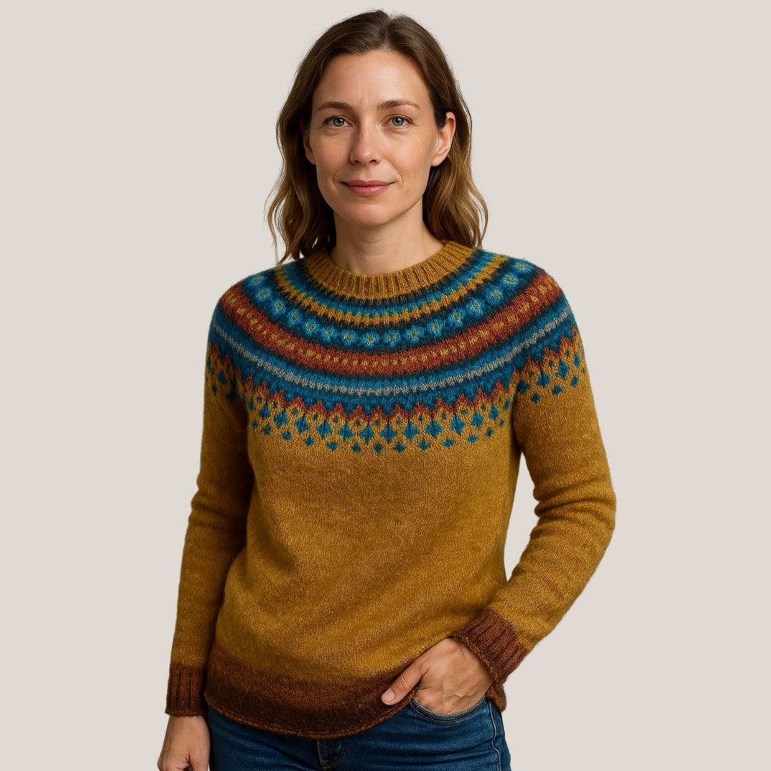 Mette | Fargerik Strikkegenser
