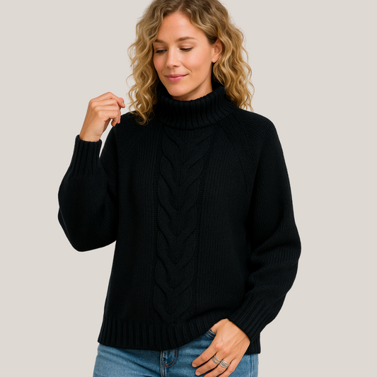 Mette | Eleganter Poncho-inspirierter Pullover