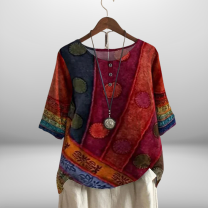 Valarie – Kleurrijke boho-top