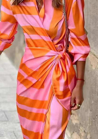 Olivia – Bedrucktes Tailliertes Hemdkleid