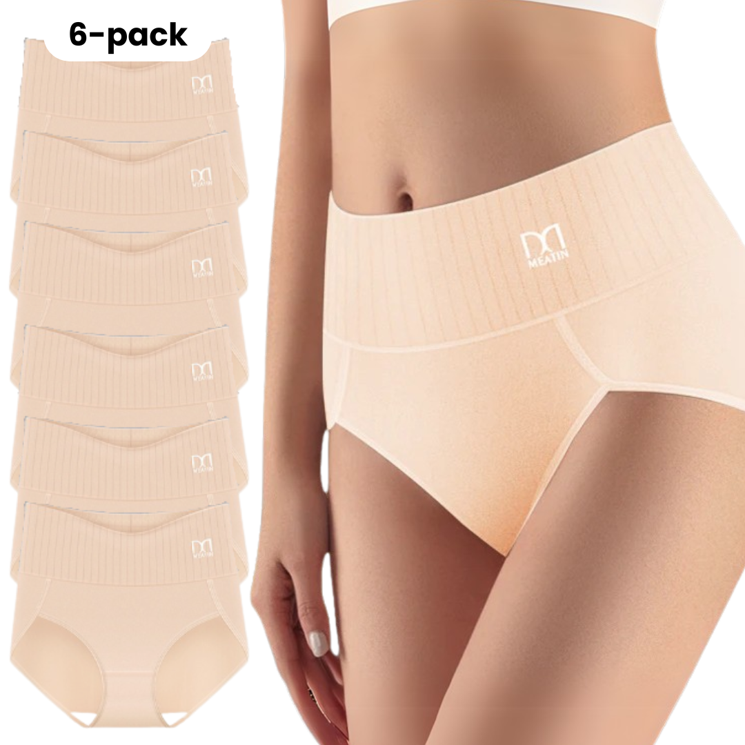 Shaplex™ – 6er-Pack Atmungsaktive & Bequeme Taillenslips mit Bauchstütze